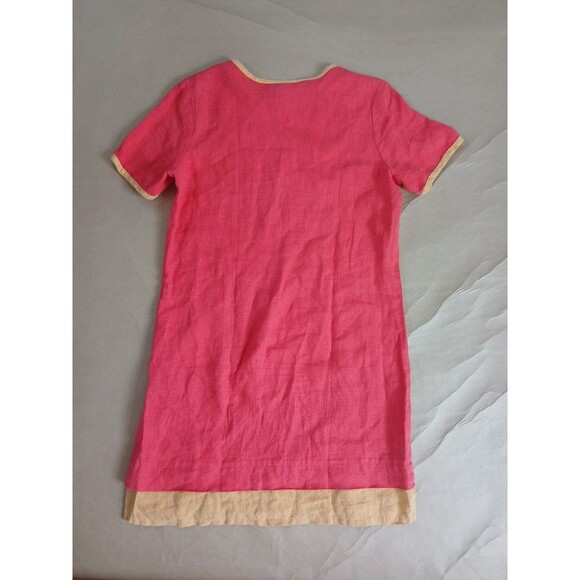 Blue Cactus Linen Dress Womens S Coral Knee Length Lagenlook USA Long Beach - Picture 7 of 7